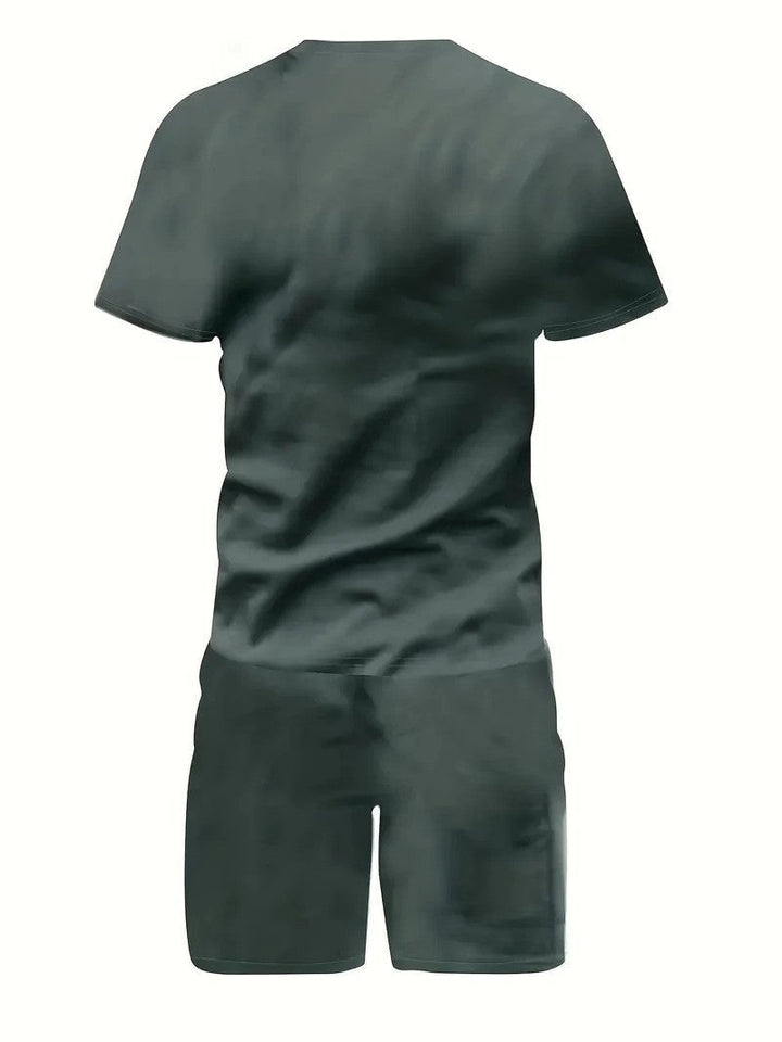 Men's Faith Print T-Shirt and Shorts Summer Set
