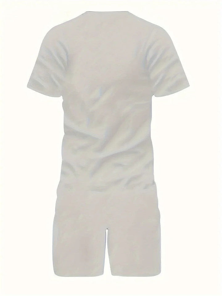Men's Faith Print T-Shirt and Shorts Summer Set