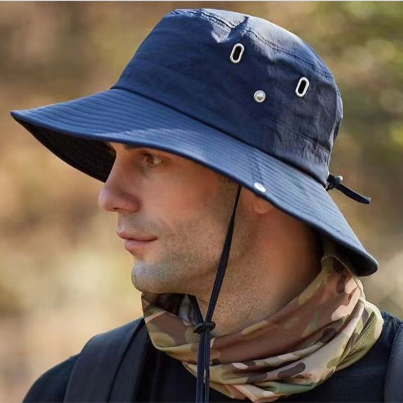 Men's Packable Wide Brim Sun Hat for Hiking and Fishing