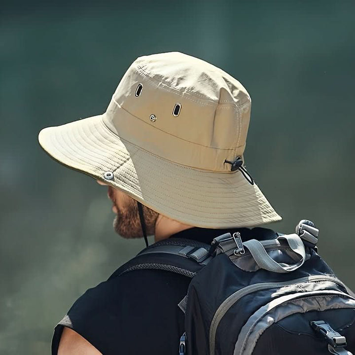 Men's Packable Wide Brim Sun Hat for Hiking and Fishing