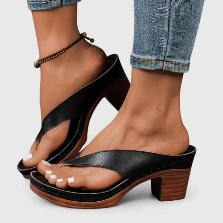 Women's Summer Toe Post Block Heel Sandals
