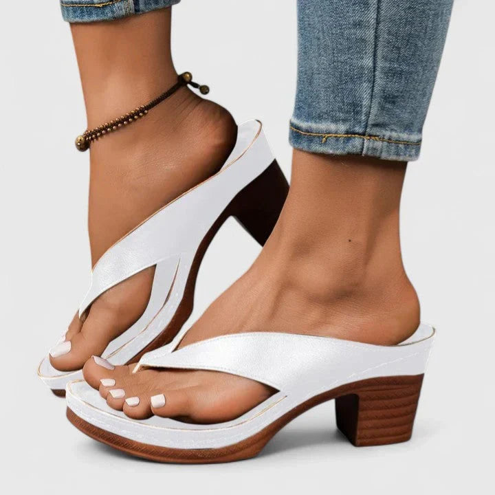 Women's Summer Toe Post Block Heel Sandals