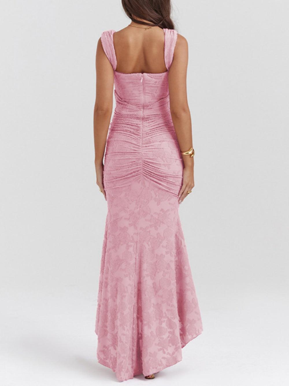 Women's Lace Corset Fishtail Cocktail Midi Dress