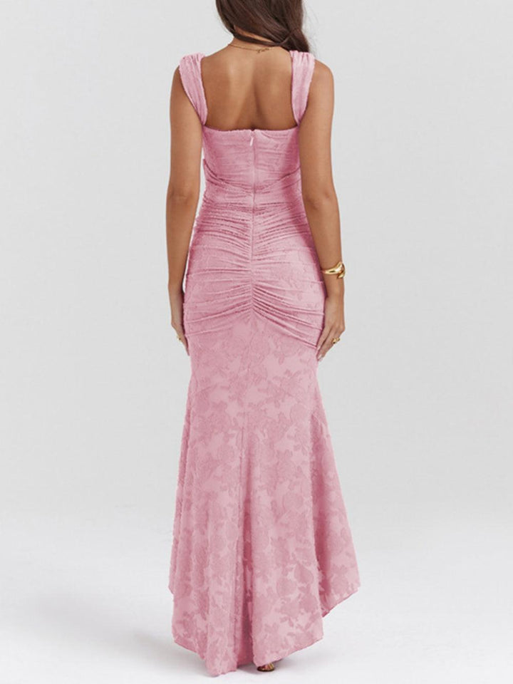 Women's Lace Corset Fishtail Cocktail Midi Dress
