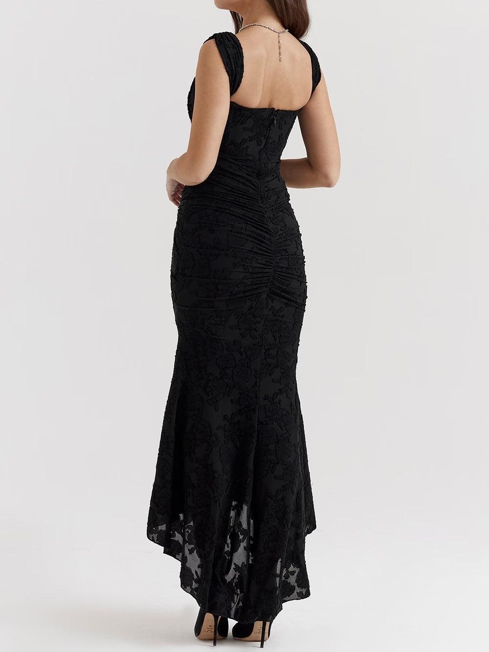 Women's Lace Corset Fishtail Cocktail Midi Dress