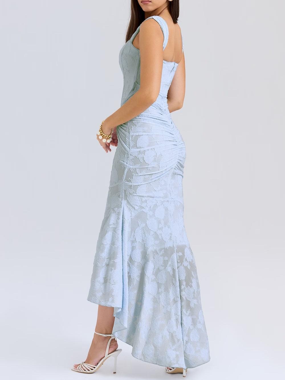 Women's Lace Corset Fishtail Cocktail Midi Dress