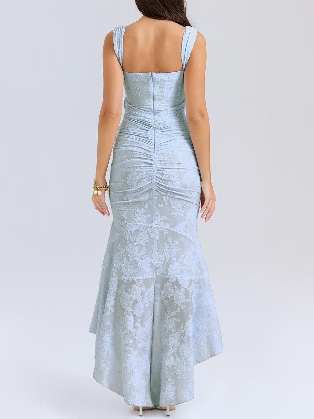 Women's Lace Corset Fishtail Cocktail Midi Dress