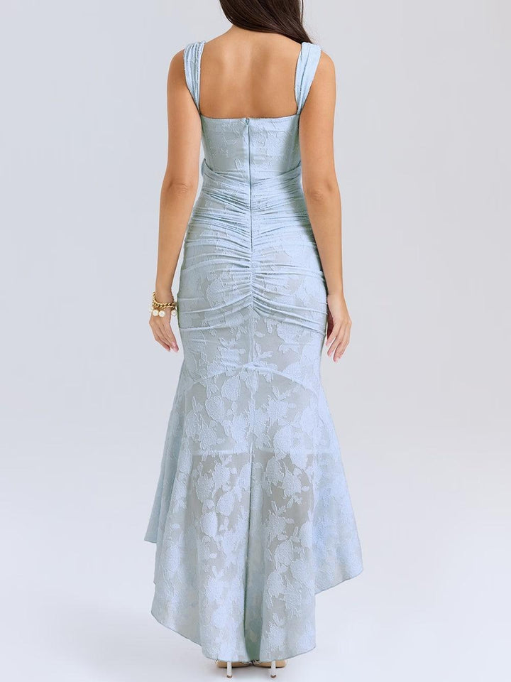 Women's Lace Corset Fishtail Cocktail Midi Dress