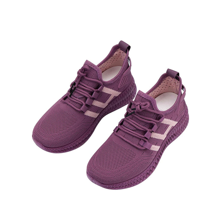 Women's Breathable Mesh Lace-Up Running Sneakers
