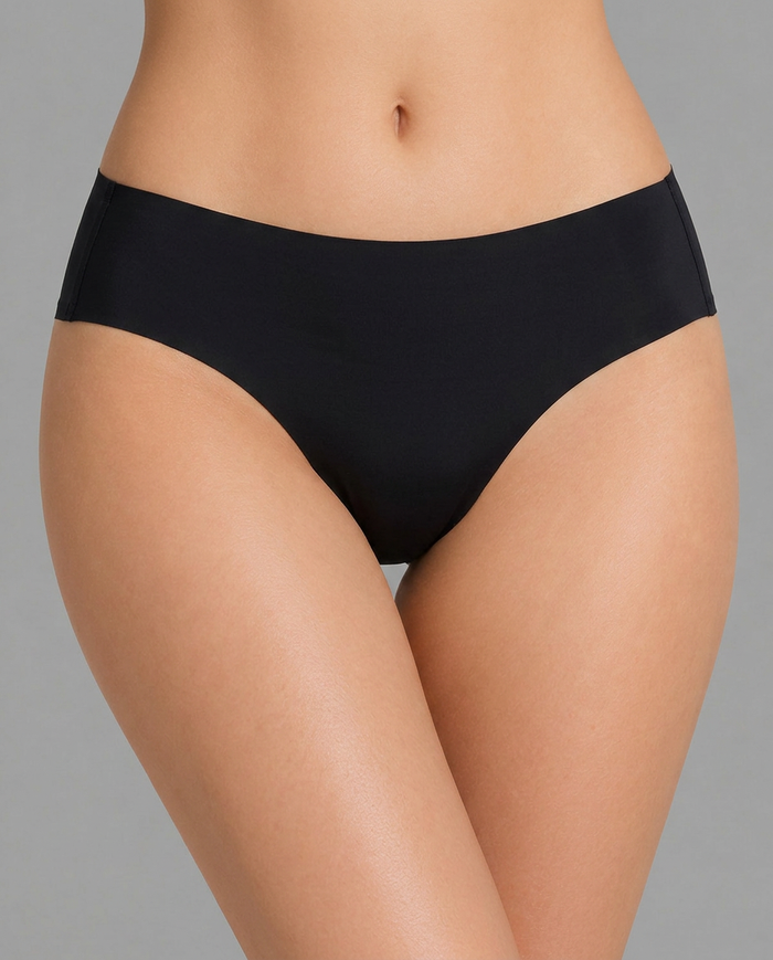 Women's No-Show Seamless Mid-Rise Brief for Summer Outfits