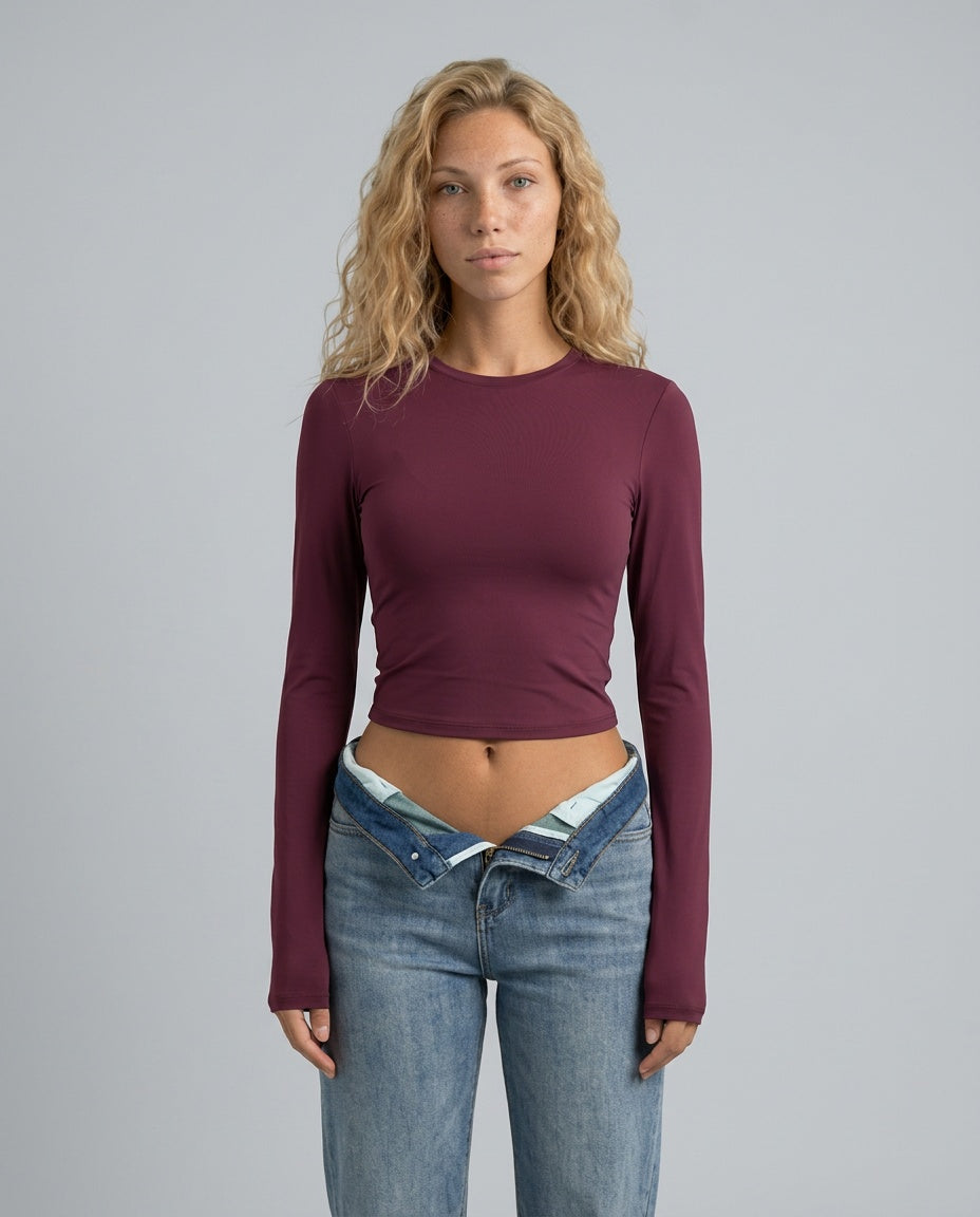 Women's Lightweight Sculpting Cropped Active Top