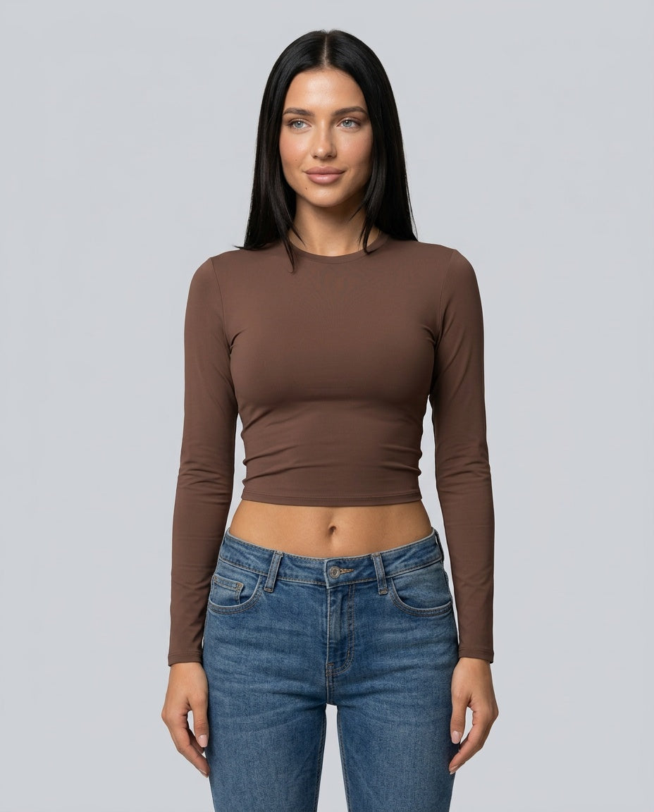 Women's Lightweight Sculpting Cropped Active Top
