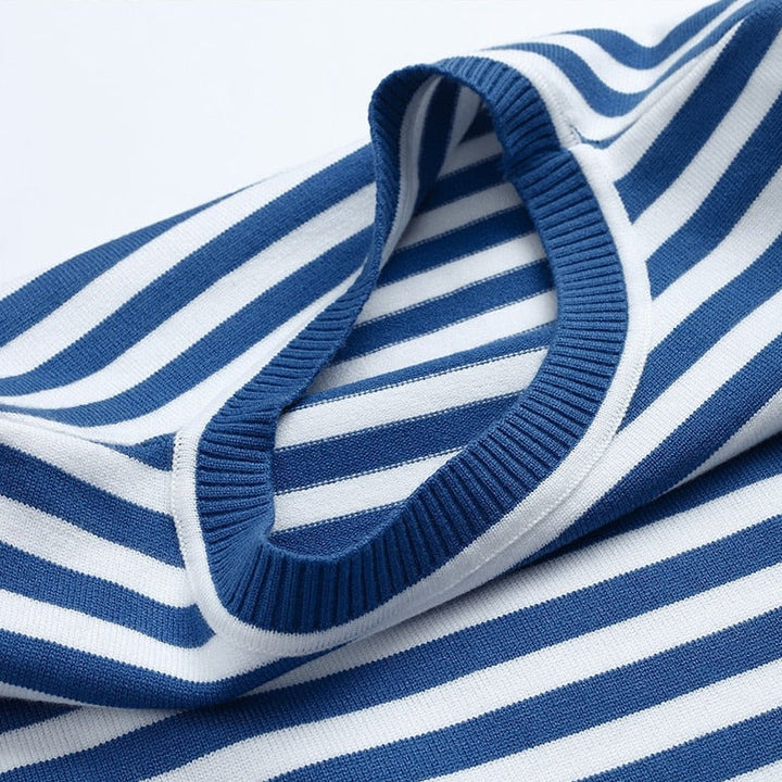Women's Lightweight Striped Long Sleeve Crew Neck T-Shirt