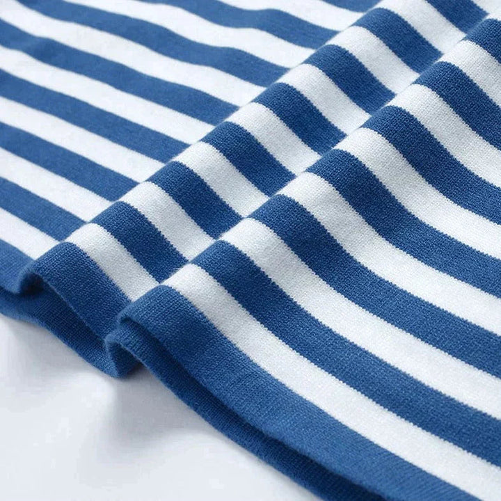 Women's Lightweight Striped Long Sleeve Crew Neck T-Shirt